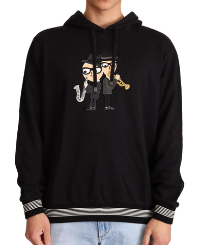 Black Cotton Hooded #dgfamily Sweater Dolce & Gabbana