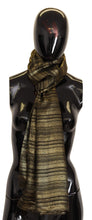 Metallic Gold Silk Stretch Shawl Wrap Scarf Dolce & Gabbana