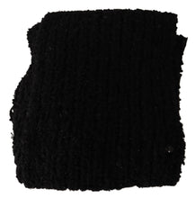 Black Virgin Wool Knitted Wrap Shawl Scarf Dolce & Gabbana