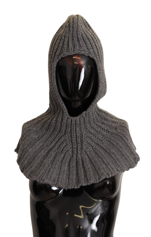 Gray 100% Cashmere Knitted Wrap One Size Scarf Dolce & Gabbana