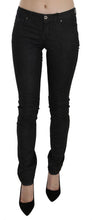 Black Low Waist Skinny Casual Denim Jeans Costume National