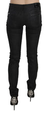 Black Low Waist Skinny Casual Denim Jeans Costume National