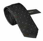 Gray Patterned Classic Mens Slim Necktie Dolce & Gabbana