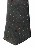 Gray Patterned Classic Mens Slim Necktie Dolce & Gabbana