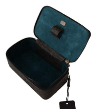 Gray Skin Leather Vanity Case Toiletry Shaving Bag Dolce & Gabbana
