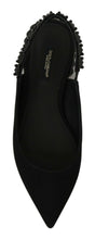 Black Flats Slingback Charmeuse Shoes Dolce & Gabbana