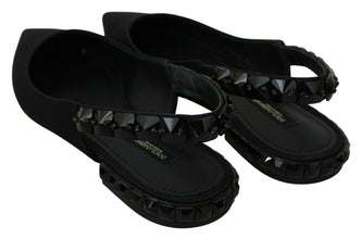 Black Flats Slingback Charmeuse Shoes Dolce & Gabbana