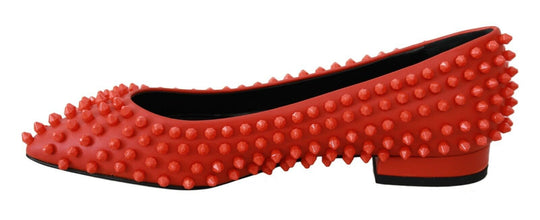 Orange Leather Ballerina WHAT I DO Flats Shoes Philipp Plein