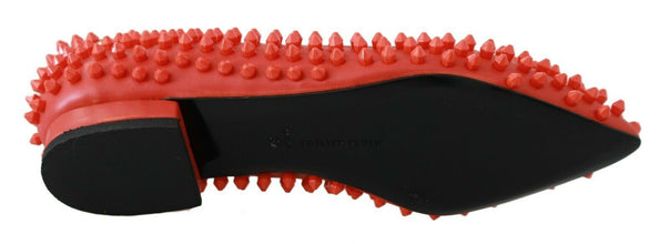Orange Leather Ballerina WHAT I DO Flats Shoes Philipp Plein