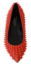Orange Leather Ballerina WHAT I DO Flats Shoes Philipp Plein