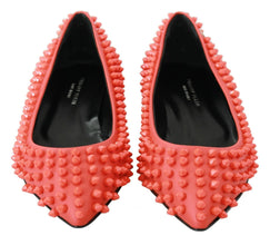 Orange Leather Ballerina WHAT I DO Flats Shoes Philipp Plein