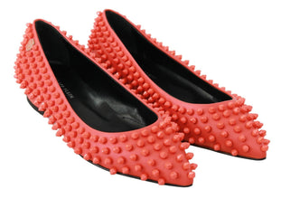 Orange Leather Ballerina WHAT I DO Flats Shoes Philipp Plein