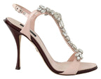 Pink Crystals Heels Keira Sandals Dolce & Gabbana