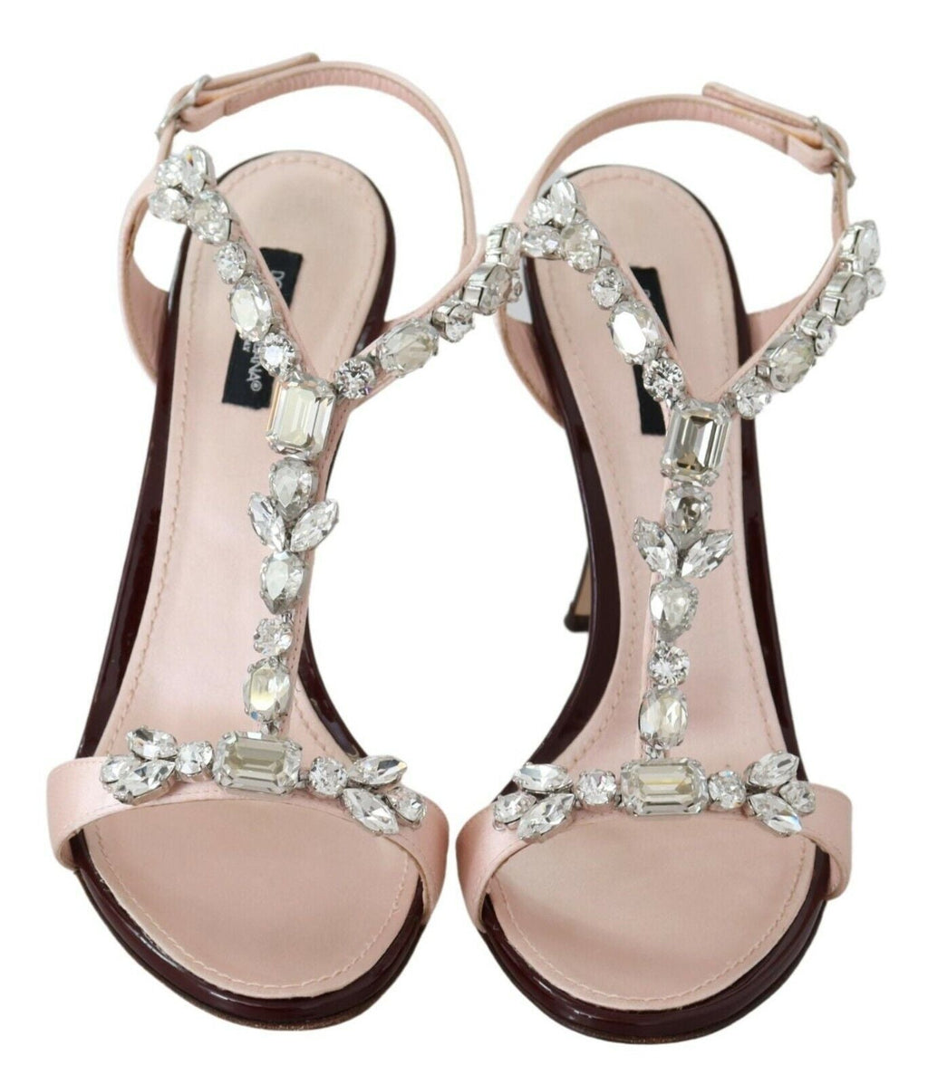 Pink Crystals Heels Keira Sandals Dolce & Gabbana