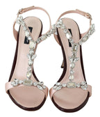 Pink Crystals Heels Keira Sandals Dolce & Gabbana