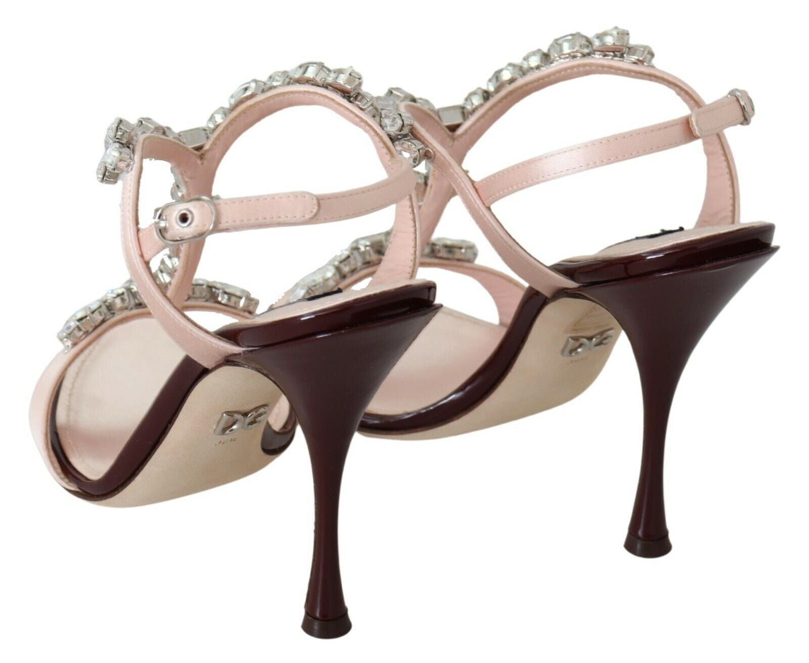 Pink Crystals Heels Keira Sandals Dolce & Gabbana