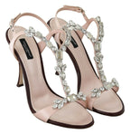 Pink Crystals Heels Keira Sandals Dolce & Gabbana