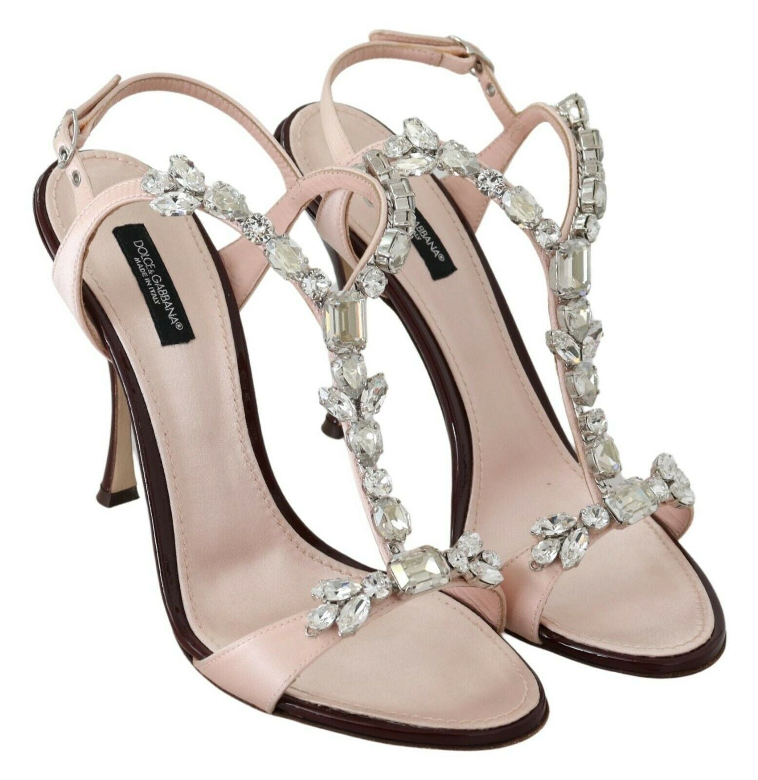 Pink Crystals Heels Keira Sandals Dolce & Gabbana