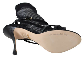 Black Suede Short Boots Sandals Shoes Dolce & Gabbana