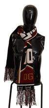 Multicolor Wool Knit DG King Shawl Wrap Scarf Dolce & Gabbana