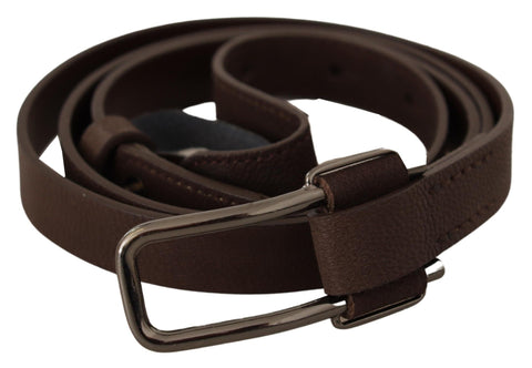 Brown WX Silver Metal Buckle Belt Costume National