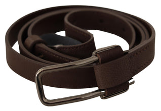 Brown WX Silver Metal Buckle Belt Costume National
