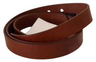 Brown Leather Silver Fastening Belt Costume National