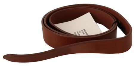 Brown Leather Silver Fastening Belt Costume National