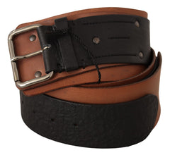 Black Brown Leather Silver Buckle Costume National
