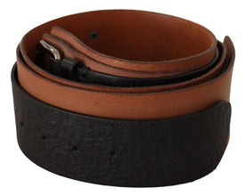 Black Brown Leather Silver Buckle Costume National