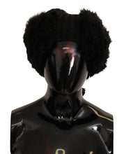 Black Cashmere Fur Women Beanie Women Hat Dolce & Gabbana