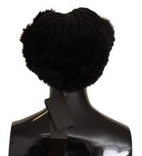 Black Cashmere Fur Women Beanie Women Hat Dolce & Gabbana