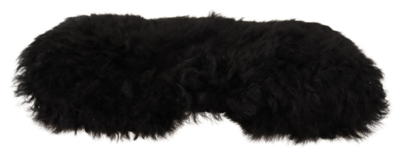 Black Cashmere Fur Women Beanie Women Hat Dolce & Gabbana