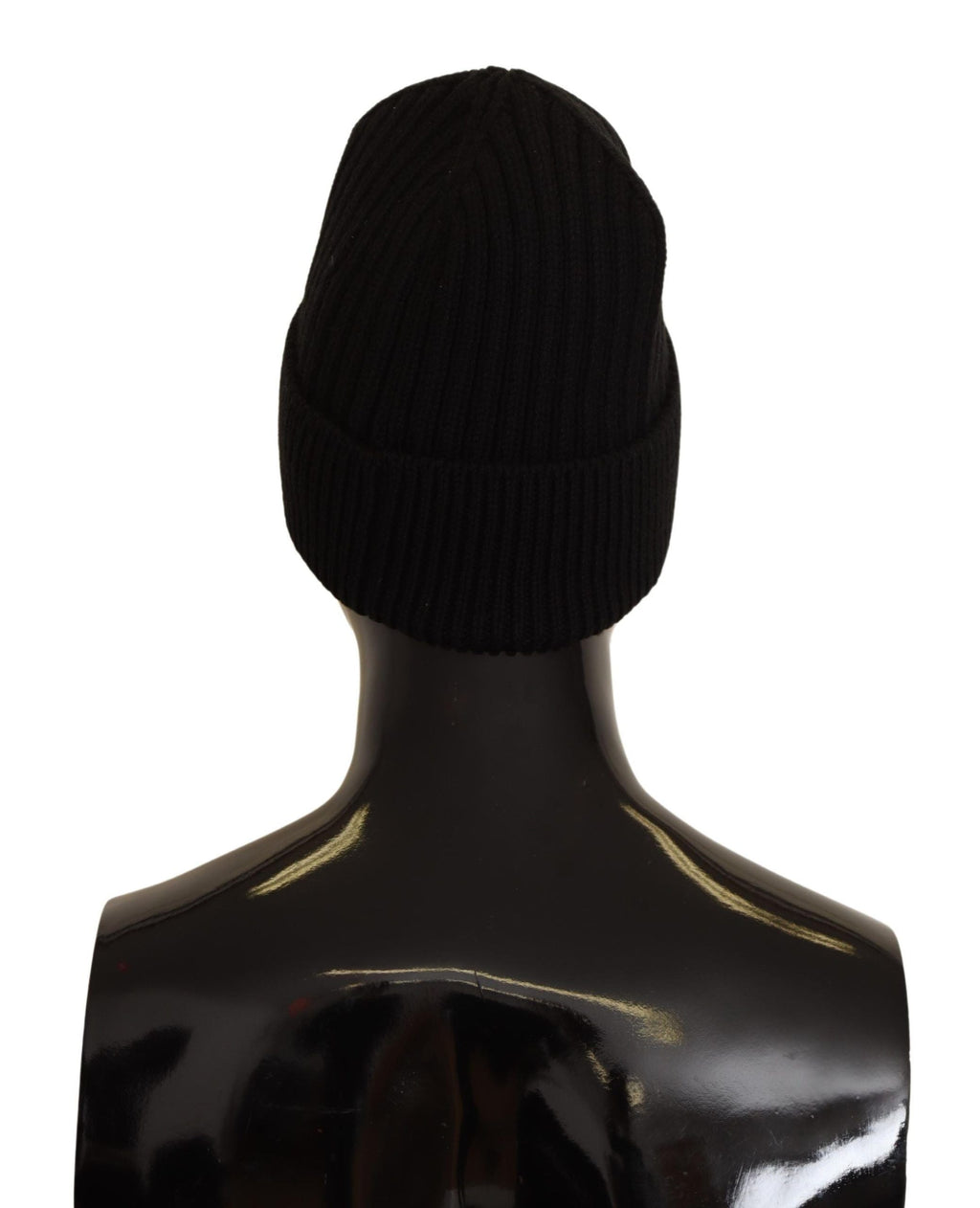 Black Wool Knit Women Winter Hat Dolce & Gabbana