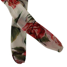 White Floral Print Stockings Nylon Tights Dolce & Gabbana