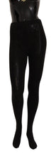 Black Wool Stretch Tights Stocking Socks Dolce & Gabbana