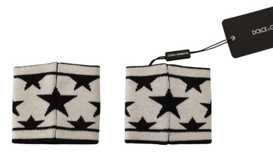 White Black Wool Logo #DGMILLENNIALS Wristband Dolce & Gabbana