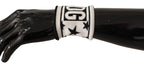 Dolce & Gabbana White Black Wool Logo #DGMILLENNIALS Wristband