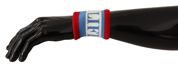Multicolor King Of My Life Cashmere Wristband Dolce & Gabbana