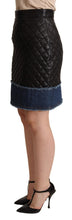 Black Quilted Leather Mini Skirts Dolce & Gabbana