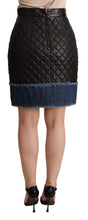 Black Quilted Leather Mini Skirts Dolce & Gabbana