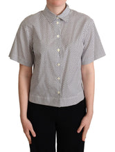 Black Polka Dot Collared Shirt White Dolce & Gabbana