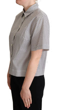 Black Polka Dot Collared Shirt White Dolce & Gabbana