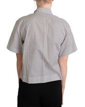 Black Polka Dot Collared Shirt White Dolce & Gabbana