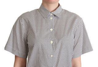 Black Polka Dot Collared Shirt White Dolce & Gabbana