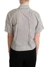 White Black Striped Shirt Blouse Top Dolce & Gabbana
