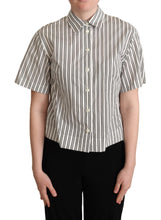 White Black Striped Shirt Blouse Top Dolce & Gabbana