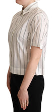 White Black Stripes Collared Shirt Top Dolce & Gabbana