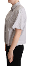 White Polka Dots Collared Blouse Shirt Dolce & Gabbana