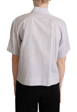 White Polka Dots Collared Blouse Shirt Dolce & Gabbana